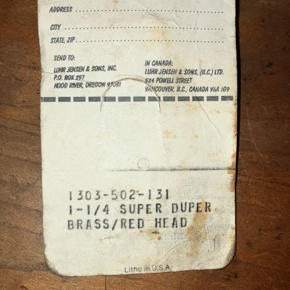 Vintage Luhr- Jensen super duper size 502 length 1 1/4” red head - Picture 7 of 8